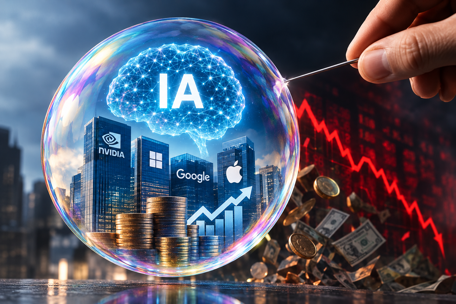 La burbuja de la Inteligencia Artificial* y la amenaza de un colapso económico